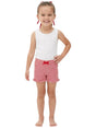 Image for Kids Girl's White Striped Short,Red