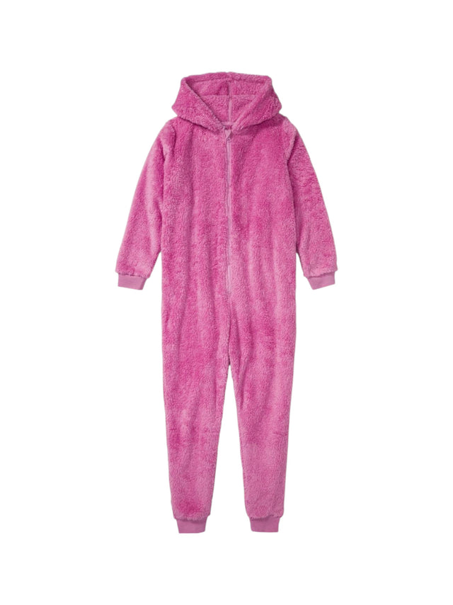 Image for Kids Girl's Faux Fur Sleepwear Jumpsuit,Pink