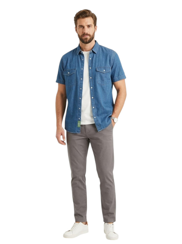 Image for Men's Plain Dress Shirt,Navy