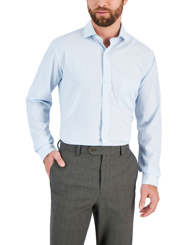 Image for Men's Light Blue Striped Dress Shirt,Blue