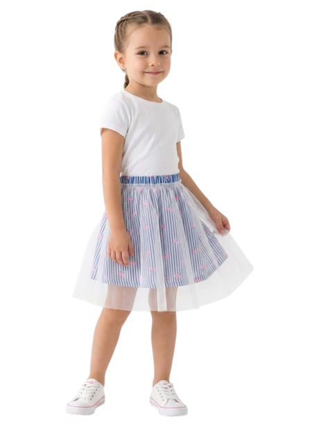 Image for Kids Girl's Printed Mesh Skirt,Multi