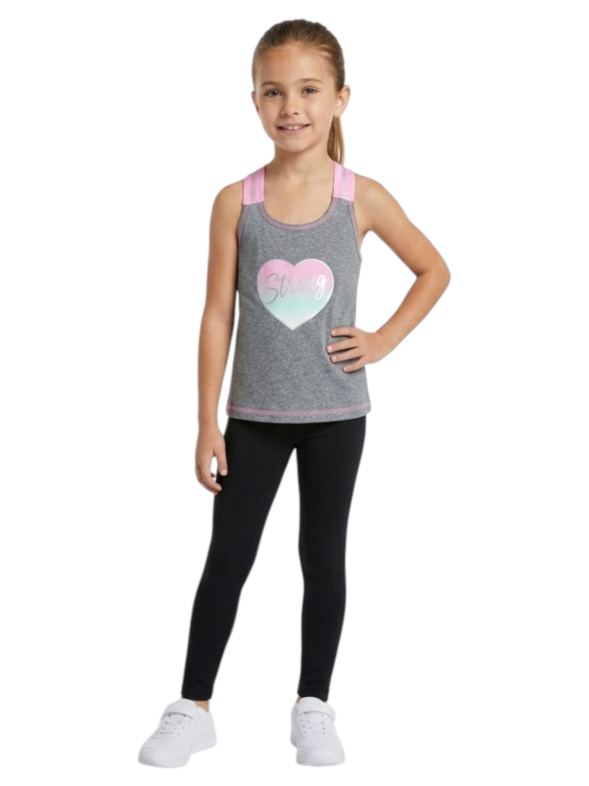 Image for Kids Girl's Heart Printed Top,Gey