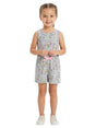 Image for Kids Girl's Printed Jumpsuit,Grey