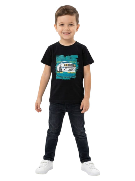 Image for Kids Boy's Printed Top,Black