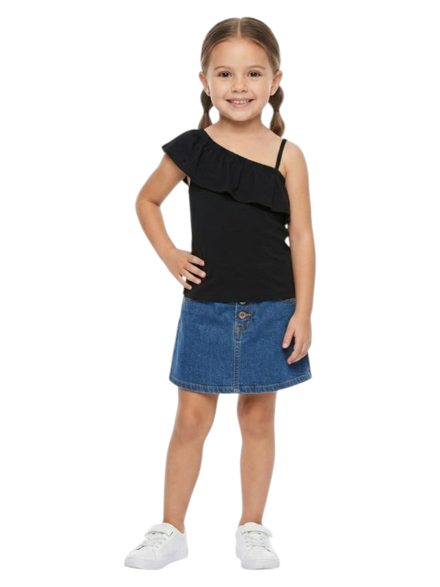 Image for Kids Girl's Plain Top,Black