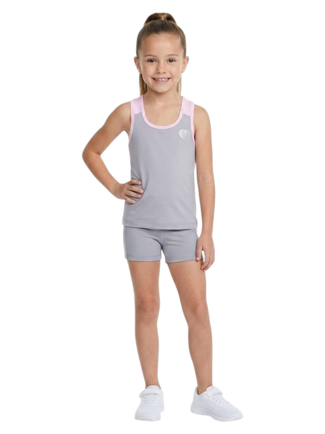 Image for Kids Girl's Colorblocked Top,Grey
