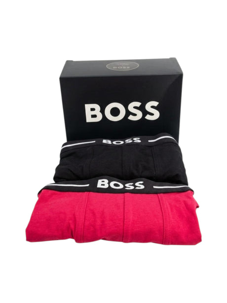 Image for Men's Plain Boxer Set 2Pieces,Red/Black