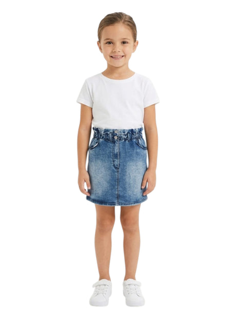 Image for Kids Girl's Plain Jeans Skirt,Blue