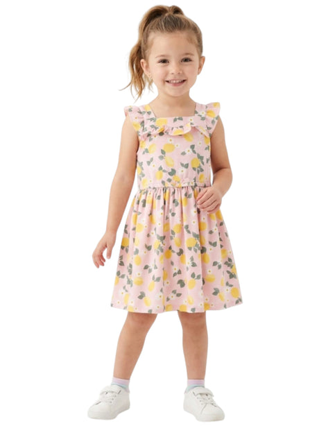Image for Kids Girl's Printed Dress,Light Rose