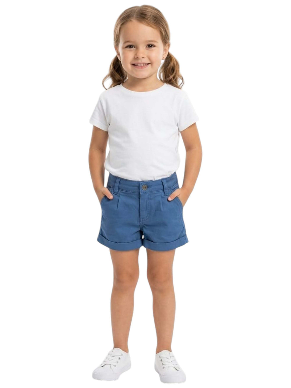 Image for Kids Girl's Plain Short,Dusty Blue