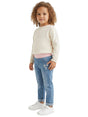 Image for Kids Girl's Colorblocked Knitted Waistband Jeans,Blue