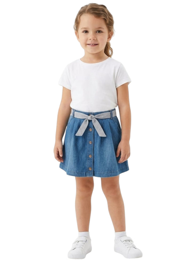 Image for Kids Girl's Plain Skirt&Belt,Blue