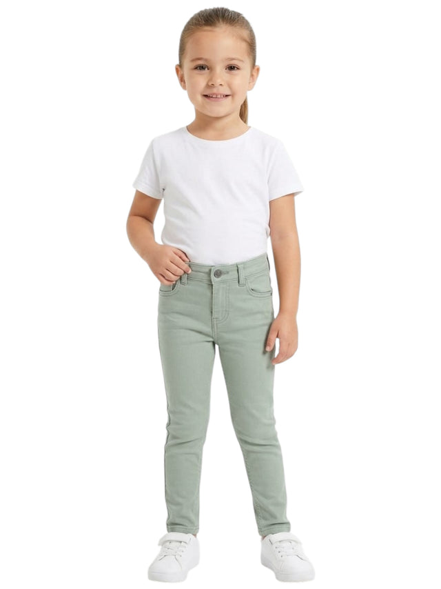 Image for Kids Girl's Plain Jeans,Dusty Mint