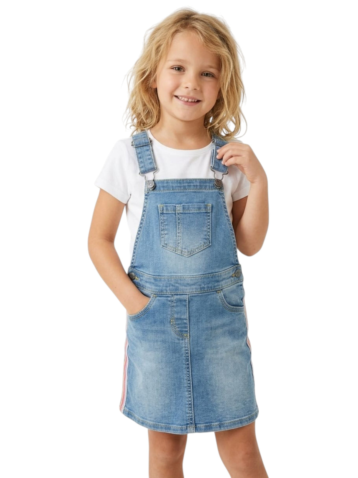 Image for Kids Girl's Plain Jeans Dress,Blue