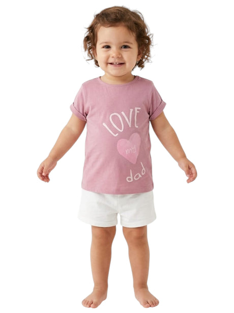 Image for Kids Girl's Printed Top,Dusty Pink