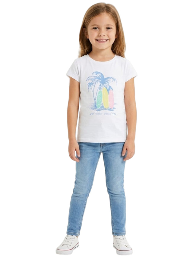 Image for Kids Girl's Printed Top,White
