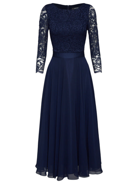 Image for Womne's Ruffled Dress,Navy