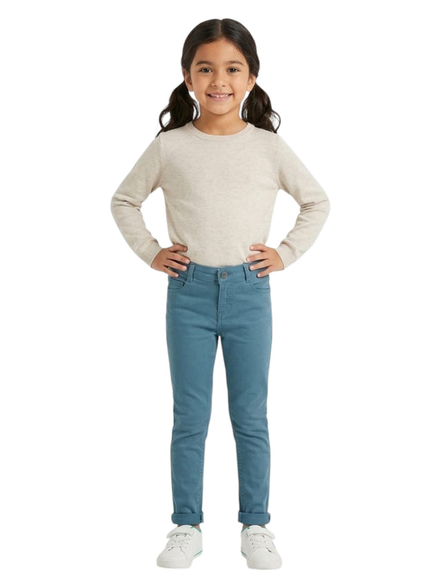 Image for Kids Girl's Plain Pant,Dusty Blue
