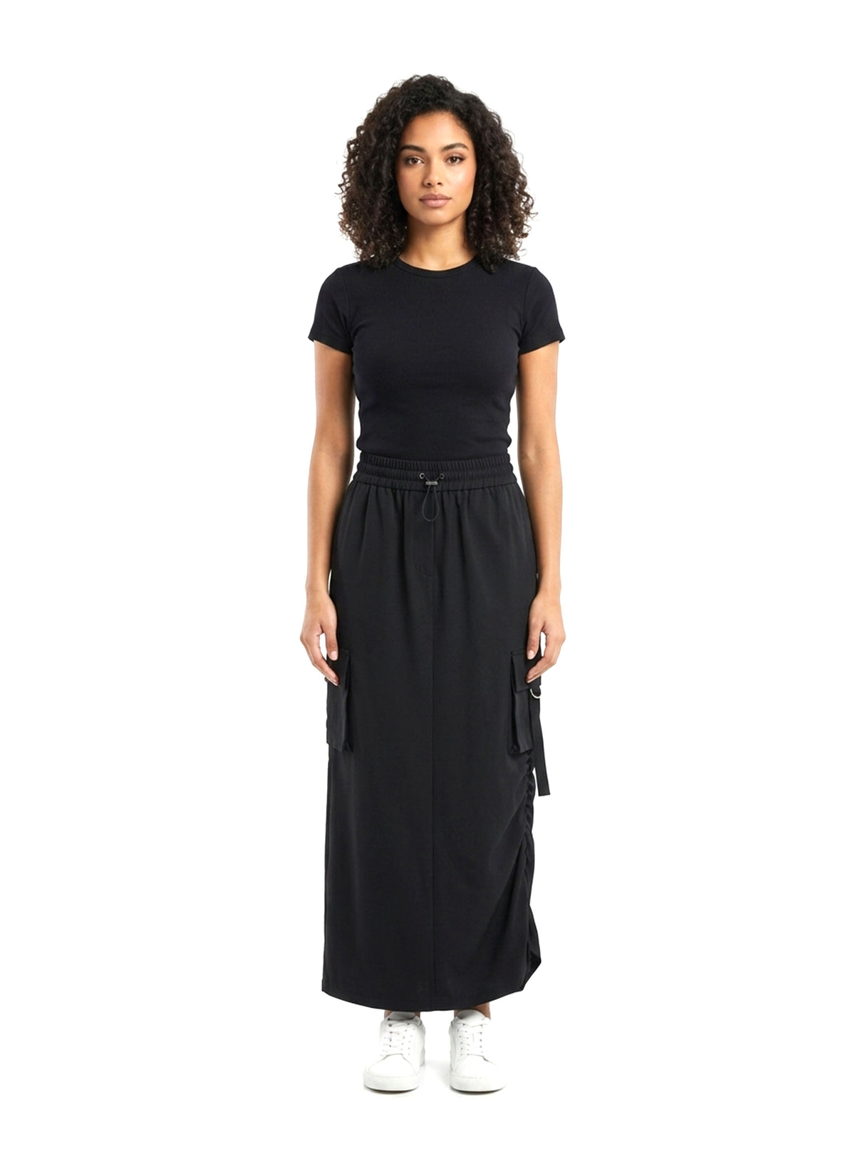 Image for Women's Plain Solid Skirt,Black