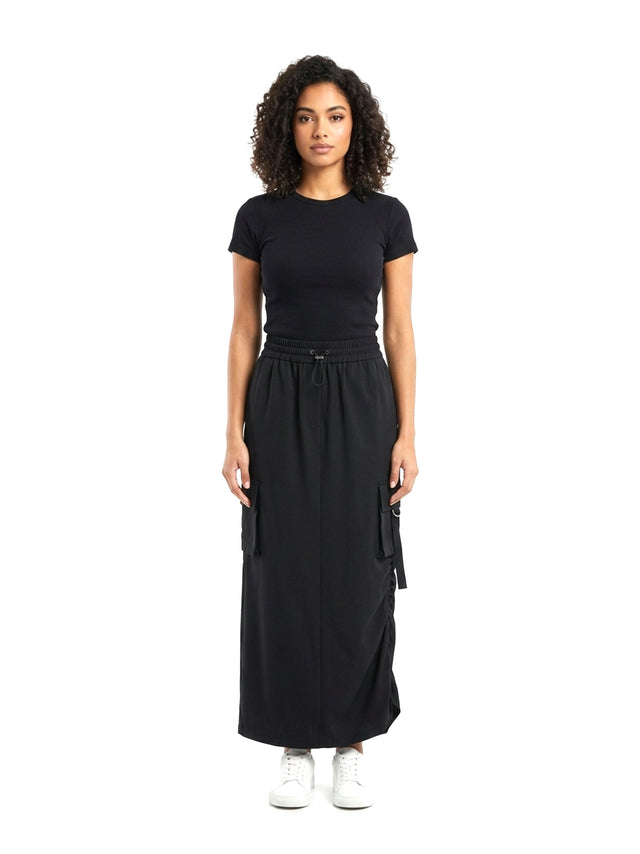 Image for Women's Plain Solid Skirt,Black
