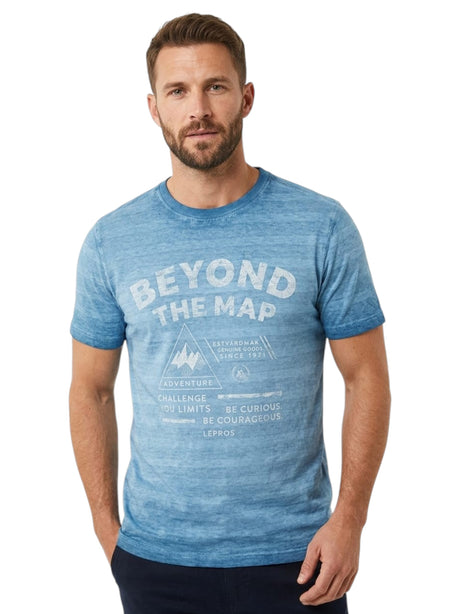 Image for Men's Printed Top,Blue
