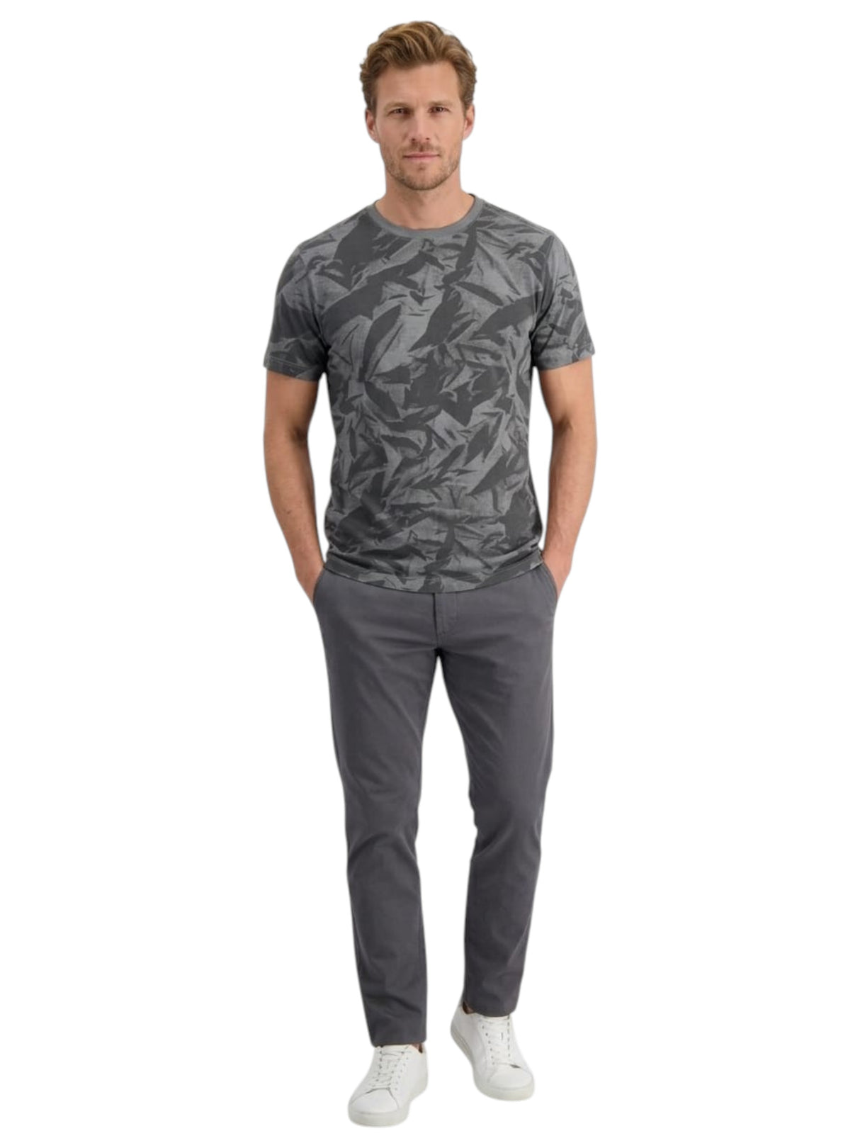 Image for Men's Printed Top,Grey