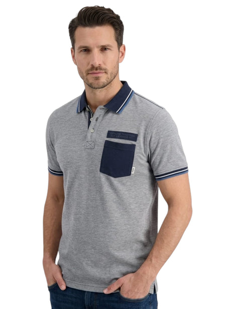 Image for Men's Heather Grey Textured Top,Navy