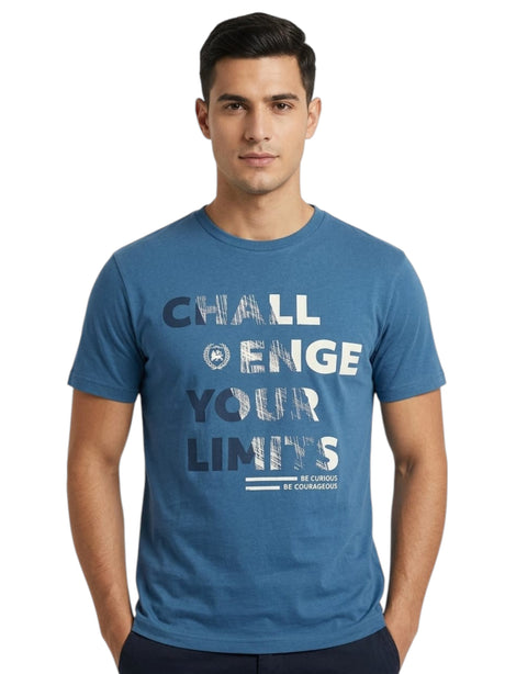 Image for Men's Printed Top,Blue