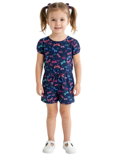 Image for Kids Girl's Printed Jumpsuit,Navy