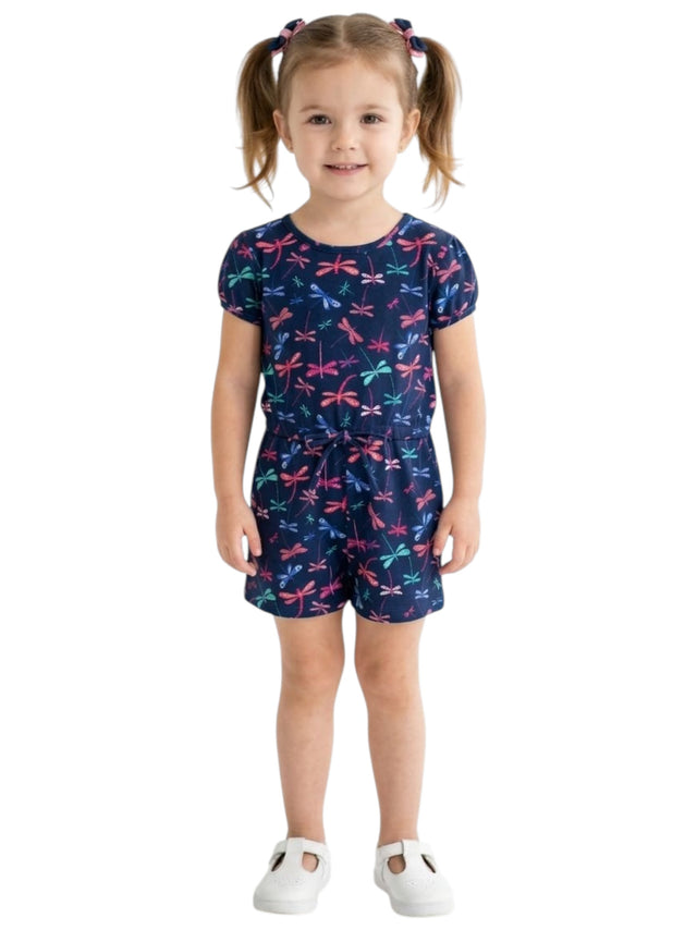 Image for Kids Girl's Printed Jumpsuit,Navy