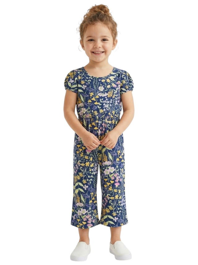 Image for Kids Girl's Printed Jumpsuit,Navy