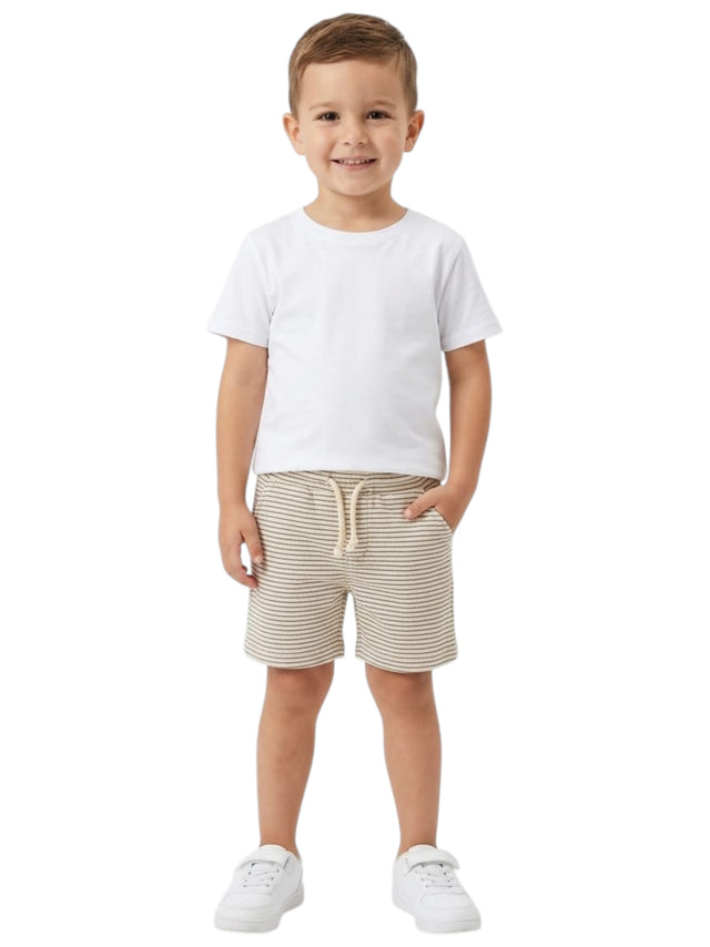 Image for Kids Boy's Black Stripped Short,Light Beige