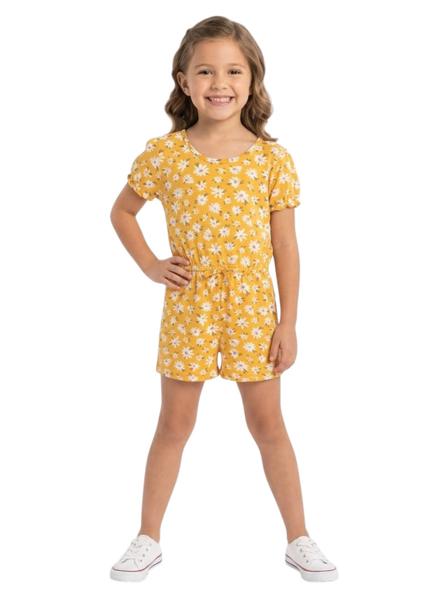 Image for Kids Girl's Printed Jumpsuit,Yellow