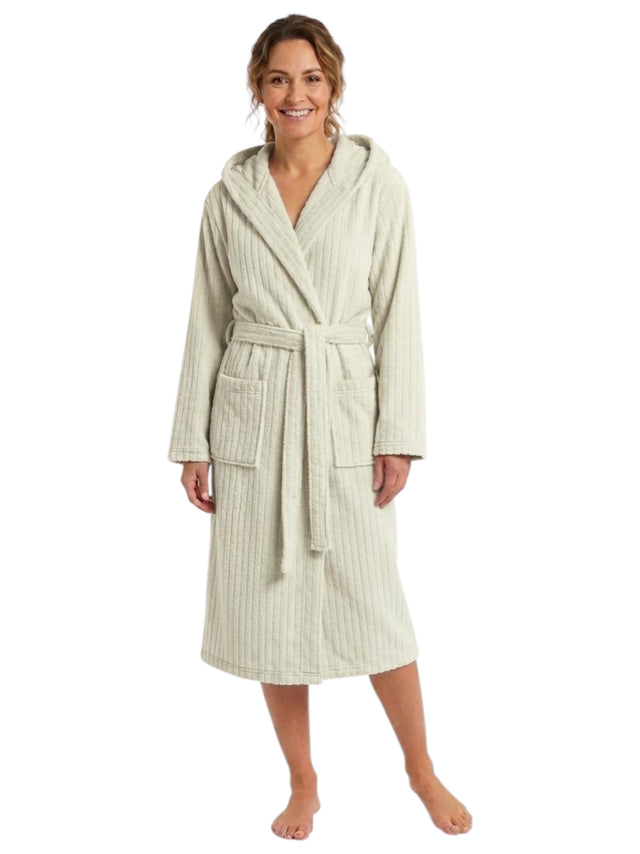 Image for Women's Faux Fur Ribbed Sleepwear Robe&Belt,Mint