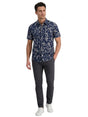 Image for Men's Printed Dress Shirt,Navy