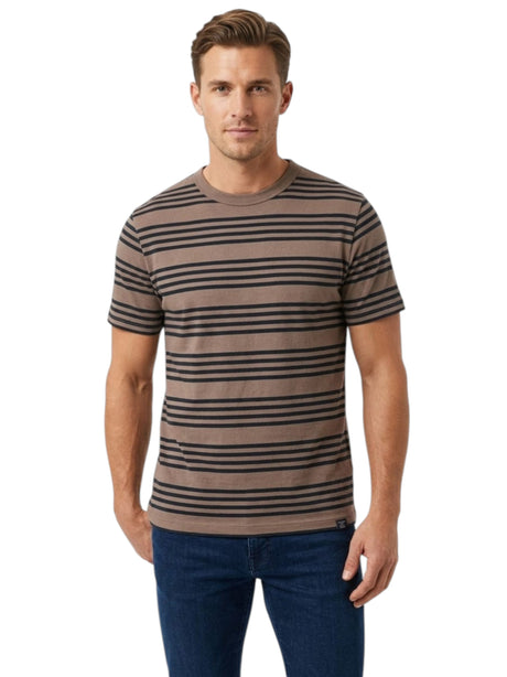Image for Men's Navy Striped Top,Brown