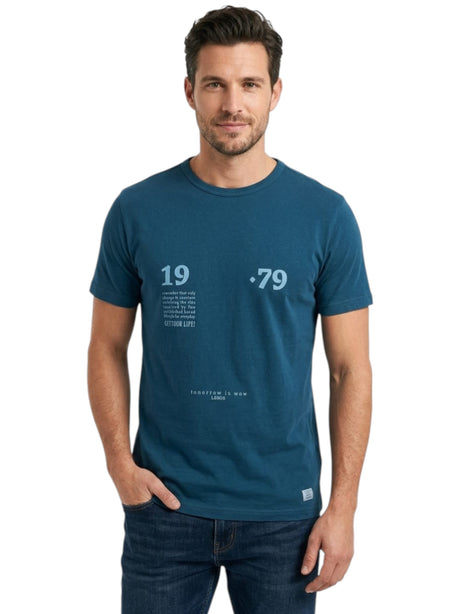 Image for Men's Printed Top,Navy