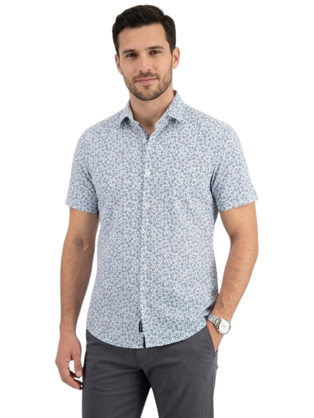 Image for Men's Printed Dress Shirt,White