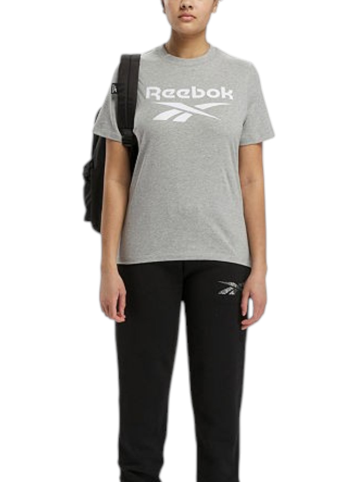 Image for Women's Brand Logo Printed Top,Grey