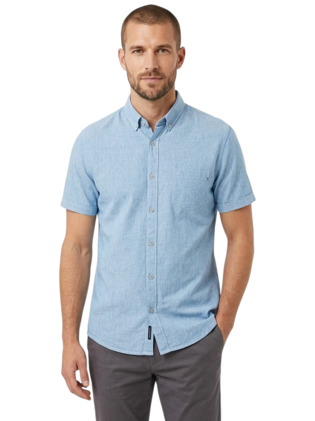 Image for Men's Plain Dress Shirt,Blue