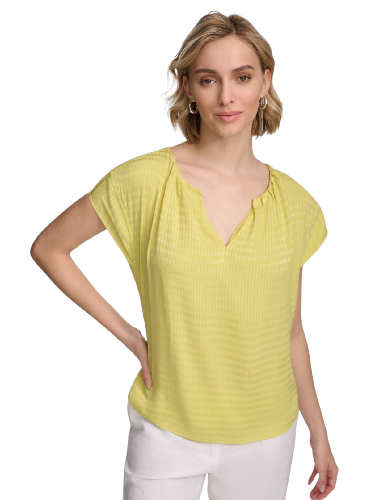 Image for Women's Textured Top,Yellow