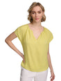 Image for Women's Textured Top,Yellow