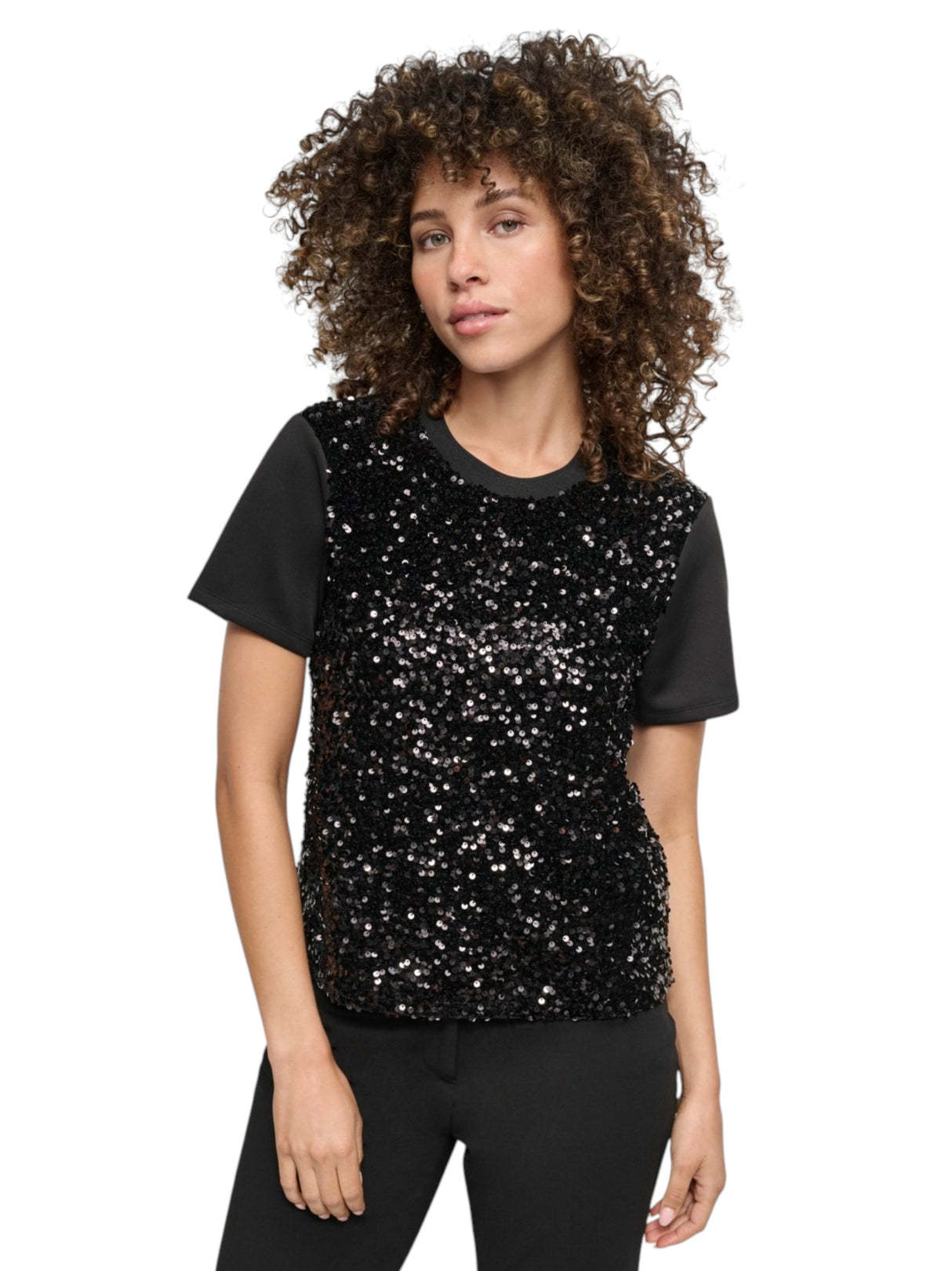 Image for Women's Sequined Top,Black