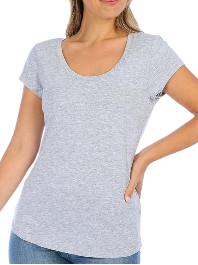 Image for Women's Heather Top,Light Grey