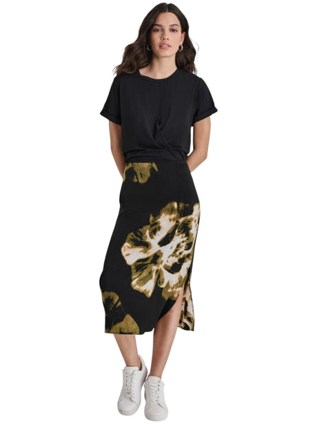 Image for Women's Printed Dress,Black