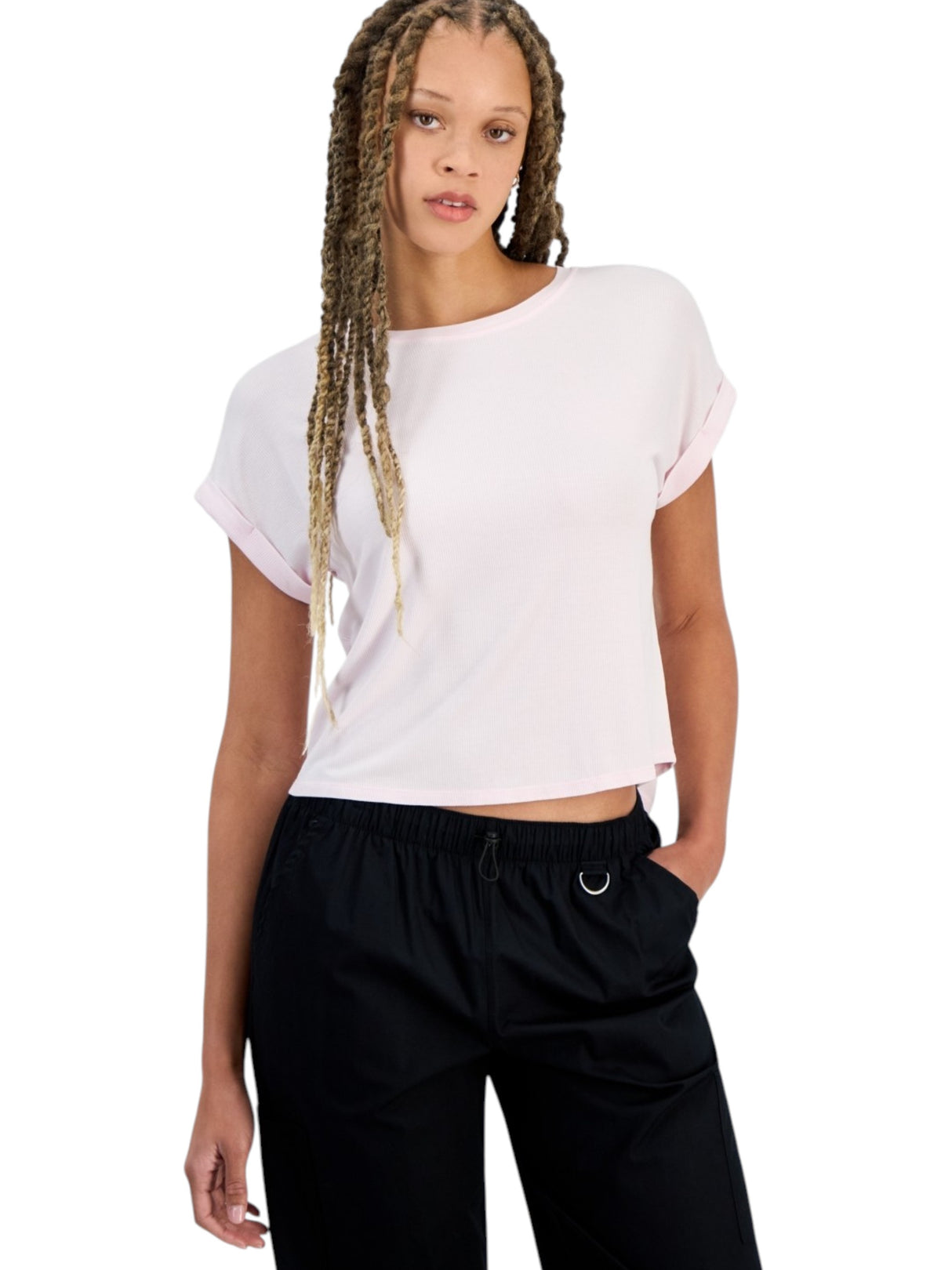 Image for Women's Ribbed Top,Light Pink