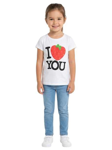 Image for Kids Girl's Printed Top,White