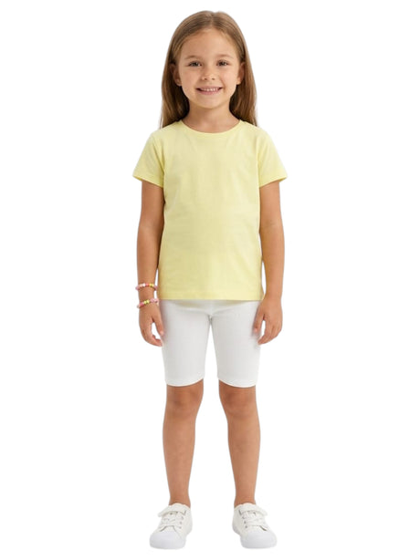 Image for Kids Girl's Plain Short,White