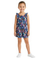 Image for Kids Girl's Bytterfly Printed Jumpsuit,Navy