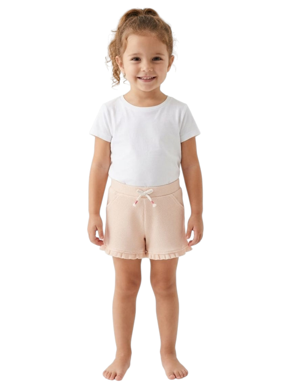 Image for Kids Girl's Textured Short,Light Beige